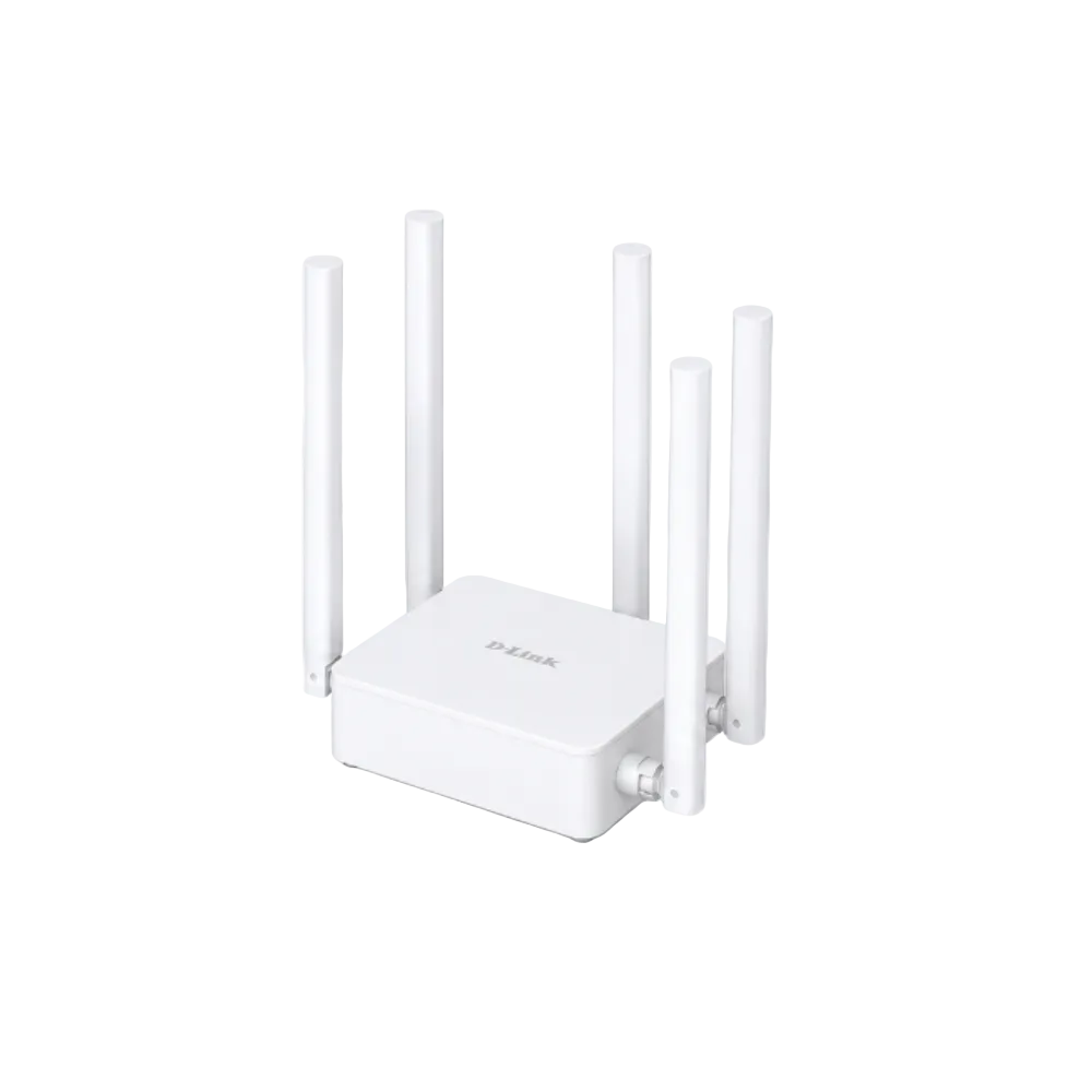 D-Link DWR-M905 Cat 4 LTE Router shown on a white background with dimension lines indicating 145mm height and 100mm width/depth, plus feature icons for 4G LTE, N300, N200 Wi-Fi speed, improved coverage, fast ethernet ports, up to 32 users, and sim slot.